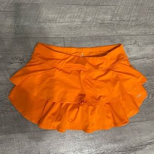 Orange mini skirt